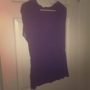 Purple layered soft-mesh shirt